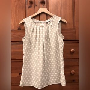 Merona Sleeveless Polka Dot Blouse, Size Small